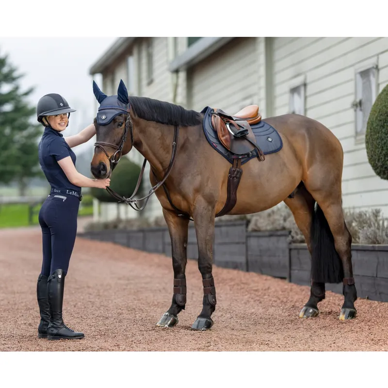 LeMieux Ultra Mesh Close Contact Square - Dark Navy-1